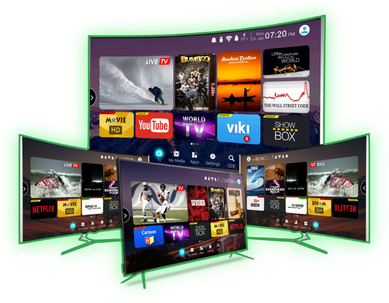 Interface IPTV Portugal com canais HD e 4K